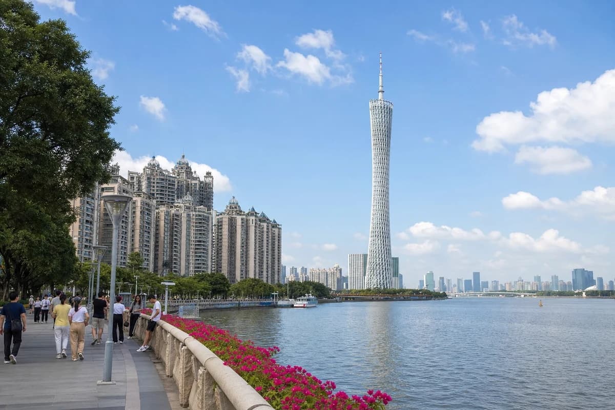 Canton Tower across the Pearl River in Guangzhou